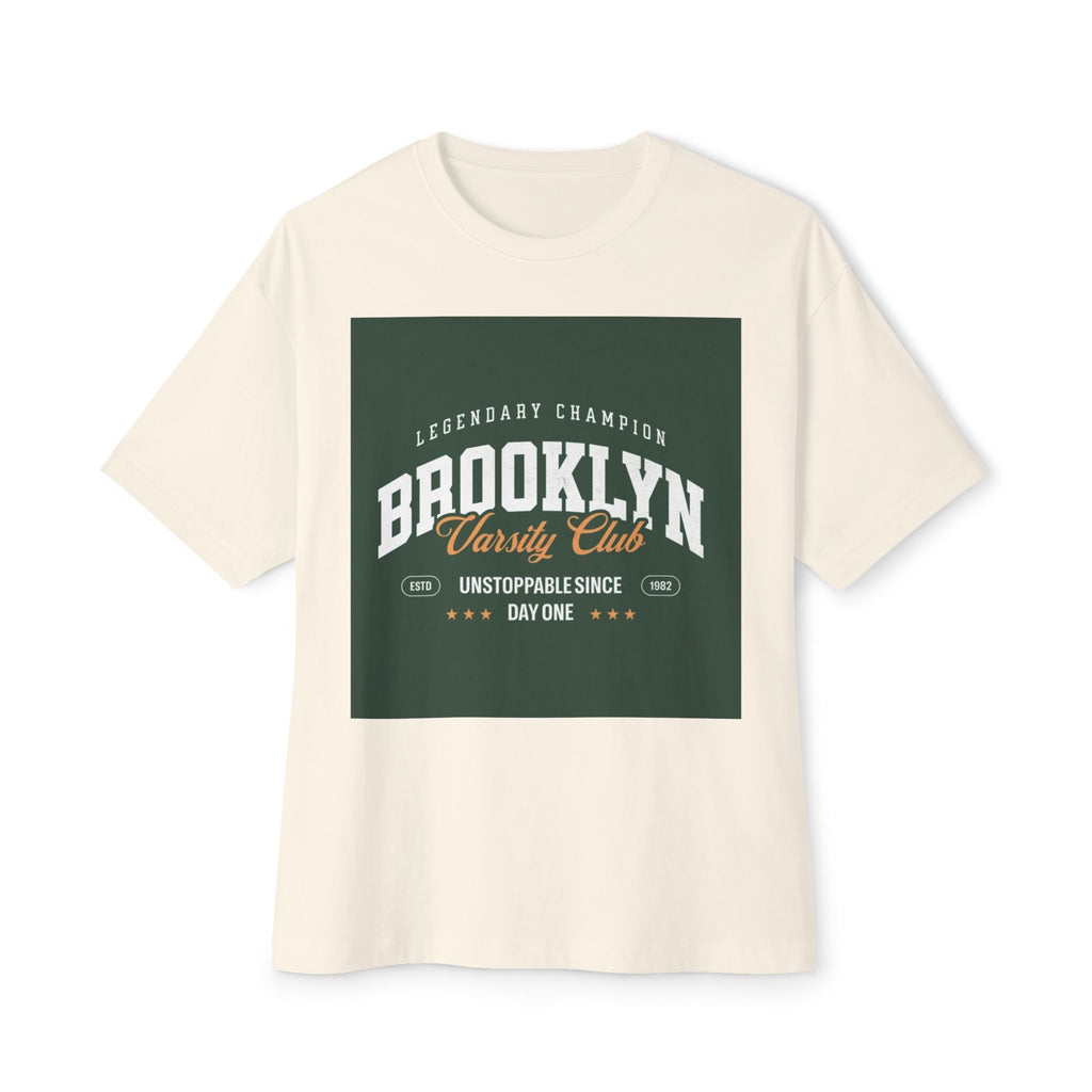 Brooklyn Varsity Oversized Tee, Casual Streetwear, Unisex Graphic T-Shirt, Perfect for Game Days, Relaxed Fit, Trendy Gift Idea